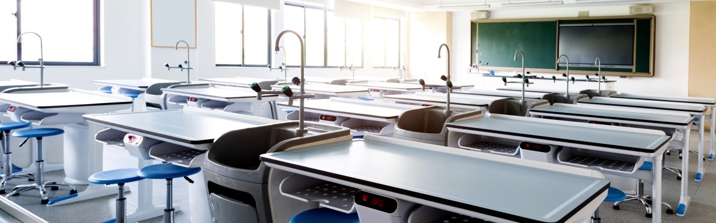 Empty chemistry classroom 2