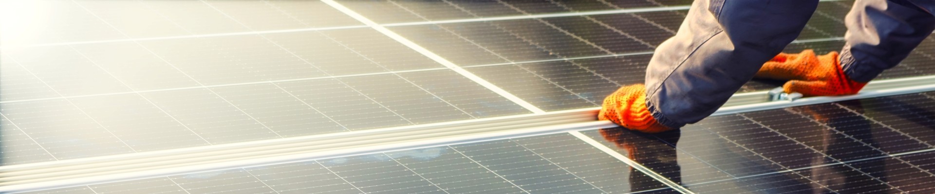 Close up of solar cell, installing solar cell farm power plant eco technology  Solar cell panels in a photovoltaic power plant