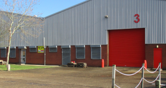 20,555 sq ft end of terrace unit let at Cambridge Road Industrial Estate, Bedford