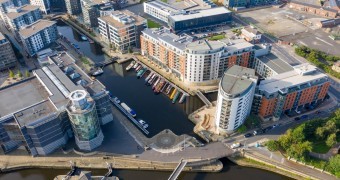 Leeds Dock aerial view