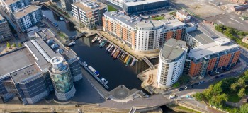 Leeds Dock aerial view