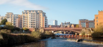 Leeds skyline from Leeds Dock