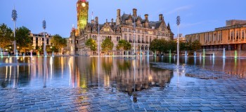 Bradford town hall at city park