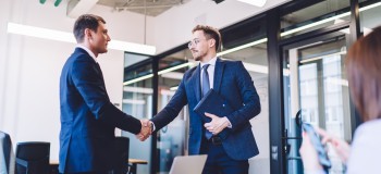 Business sale handshake