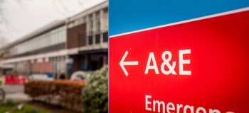 NHS A and E sign