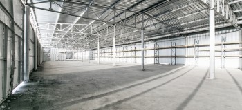 Interior of empty warehouse