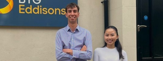 New recruits L R Oliver Leaf & Anna Nguyen   BTG Eddisons Peterborough   June 2026