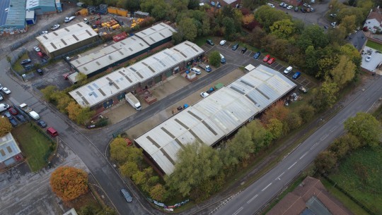 Industrial Units at Rotherham Close, Sheffield   birdseye at angle
