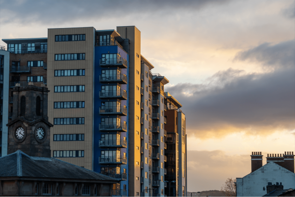 Property at dusk