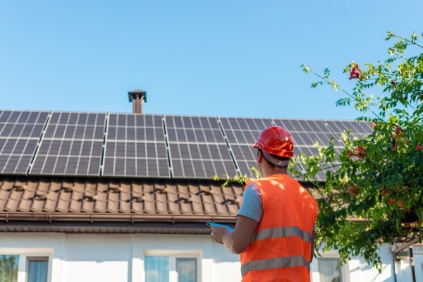Valuer with solar panels