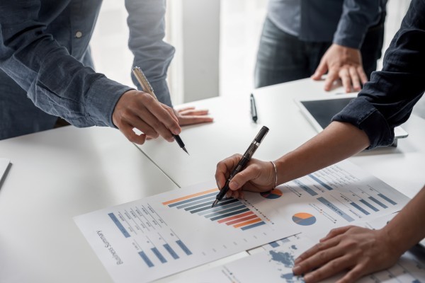 Business people meeting and planning business strategies together in the office