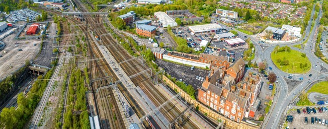 Drone photo of Crew   a unitary authority