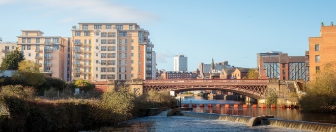 Leeds skyline from Leeds Dock
