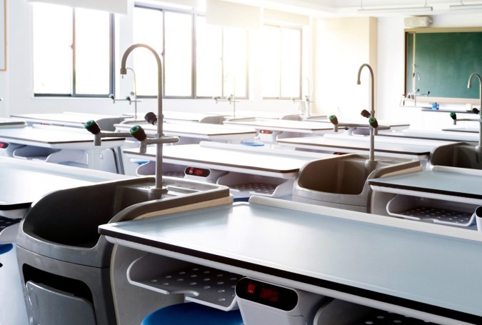 Empty chemistry classroom 2