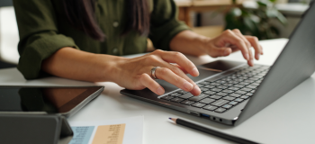 Person using laptop