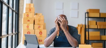Stressed business owner