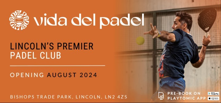 Vida del padel Bishops Trade Park Lincoln image courtesy of Vida del padel Eddisons Lincoln August 2024
