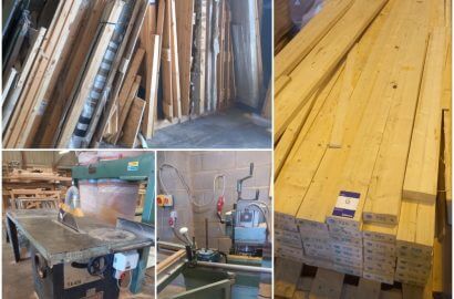 The Entire Contents of a Wooden Gate Manufacturers Workshop