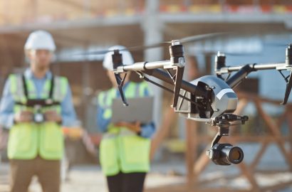 How are drones used in the commercial property market?